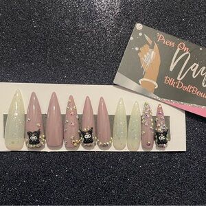 Glitter and Nude Press-On Nails